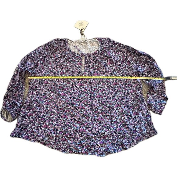 Ava & Viv Plus Size 2X Flowy Blouse Top NWT – Multicolor 3/4 Sleeve Boho Style - Picture 4 of 11